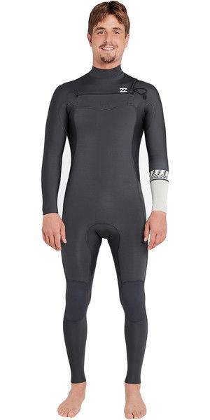 2018 Billabong Furnace Revolution 4/3mm Chest Zip Wetsuit Graphite L44M06