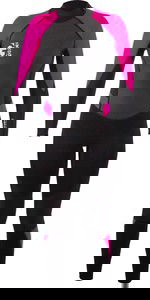 2023 Gul Junior Girls G-Force 3mm Flatlock Wetsuit GF1308-B7 - Black / Pink