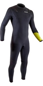 2021 Gul Mens Response FX 3/2mm Chest Zip Wetsuit RE1240-B9 - Black / Lime