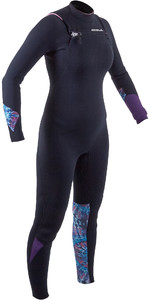 2021 Gul Womens Response Fx 5/4mm GBS Chest Zip Wetsuit RE1265-B9 - Black / Tiedye