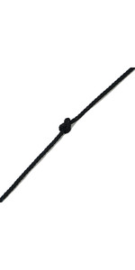 Kingfisher Evolution 8 Plait Pre-Stretched Dinghy Rope Black PS0X2 - Price per metre.