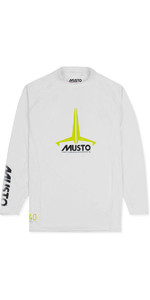 2021 Musto Junior Insignia UV Fast Dry LS T-Shirt White SKTS012