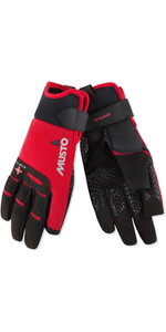 2022 Musto Performance Sailing Long Finger Gloves Red AUGL004