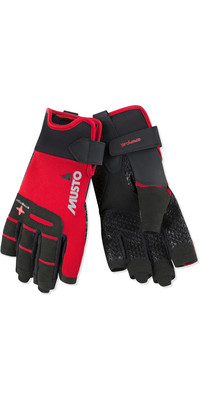 2023 Musto Perfomance Sailing Short Finger Gloves Red AUGL005