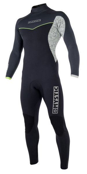 2018 Mystic Drip 3/2mm GBS Back Zip Wetsuit BLACK / GREY 180015