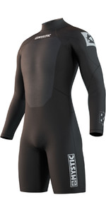 2021 Mystic Mens Brand 3/2mm Long Sleeve Shorty Wetsuit 210315 - Black