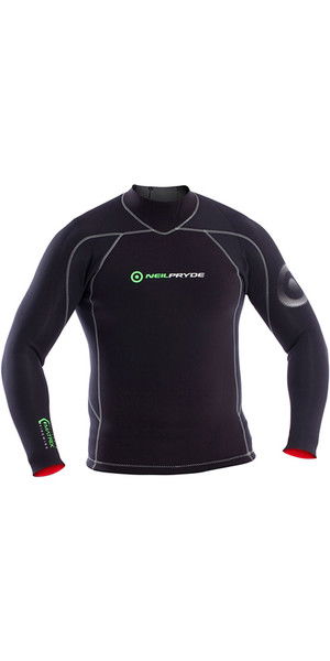 2018 Neil Pryde Junior Elite Firewire 3mm Long Sleeve Top Black SAB605
