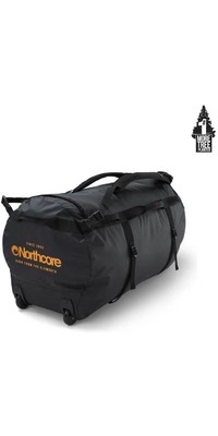 2023 Northcore Wheeled Duffel Bag 110L NOCO123DB - Black / Orange