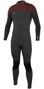 2021 O'Neill Mens Hyperfreak Comp 4/3mm Zipless Wetsuit 4971 - Black / Bloodshot