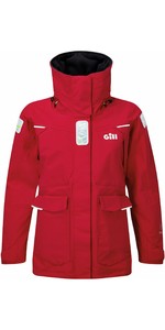 2022 Gill Womens OS2 Offshore Sailing Jacket OS25JW - Red