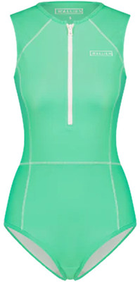 2023 Wallien Womens One Piece Front Zip Swimsuit 102003 - Aquamarine