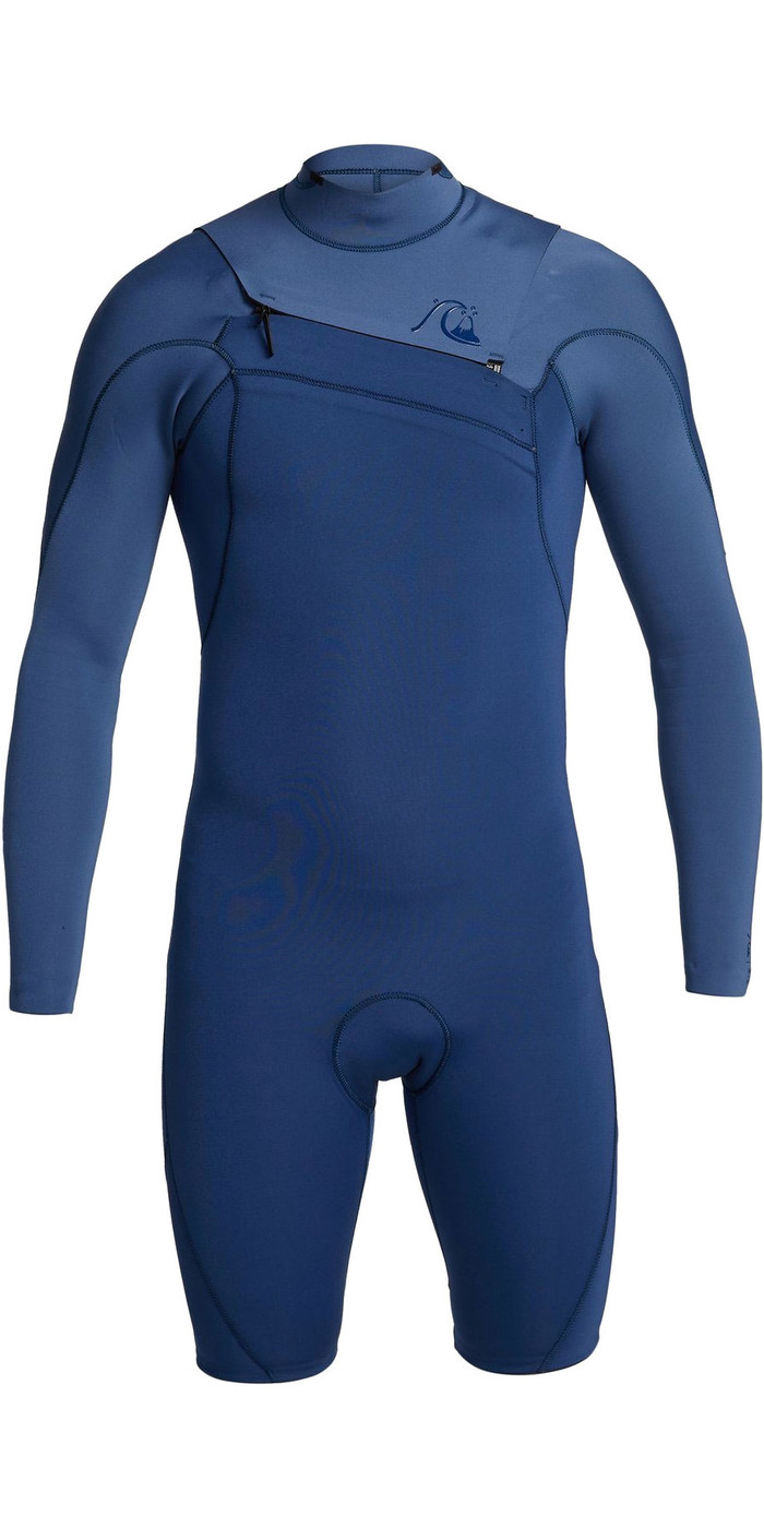 2021 Quiksilver Mens Highline Limited 2mm Chest Zip Shorty Wetsuit