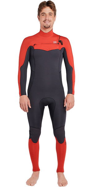 2019 Billabong Furnace Absolute 5/4mm Chest Zip Wetsuit Red L45M09