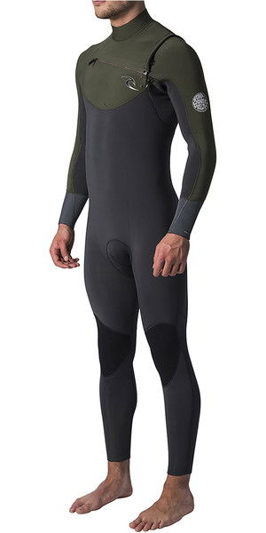 2019 Rip Curl Dawn Patrol 5/3mm Chest Zip Wetsuit KHAKI WSM7GM