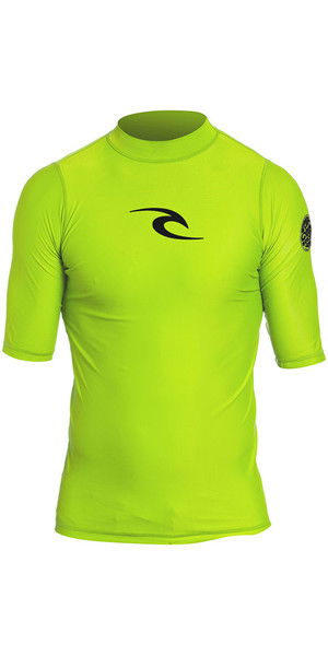 2018 Rip Curl Toddler Boys Corpo S / S UV Tee Rash Vest Lime WLY5DO