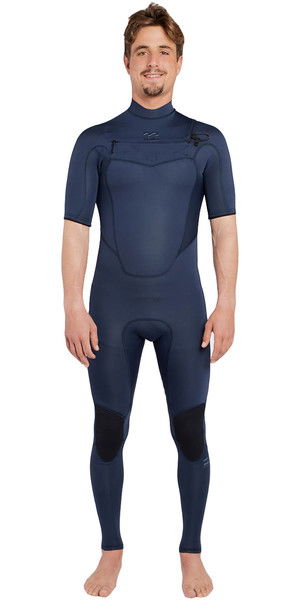 2018 Billabong Absolute 2mm Chest Zip Short Sleeve Wetsuit SLATE H42M25