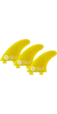 2024 Slice Ultralight Hex Core S5 FCS Compatible Surfboard Fins SLI-02 - Yellow