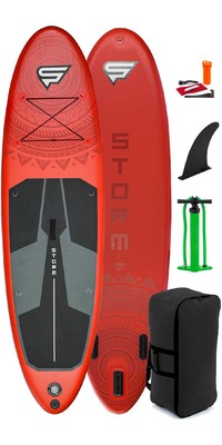 2021 Storm Freeride 10'4 Inflatable Stand Up Paddle Board Package - Board, Bag, Pump - Red