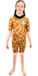 2021 Saltskin Junior 2mm Back Zip Shorty Wetsuit STSKNGRFF02 - Giraffe