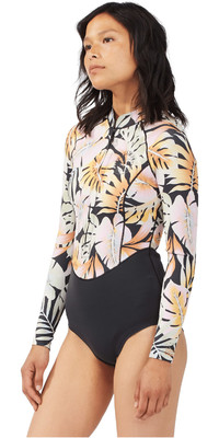 2022 Billabong Womens Salty Dayz Light 1mm Long Sleeve Spring Shorty Wetsuit C41G50 - Paradise Black
