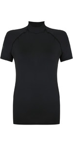 2021 Typhoon Womens Fintra Short Sleeve Rash Vest 430450 - Black