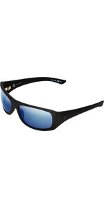 2021 US The Carbo Sunglasses 936 - Matte Black / Grey Blue Chrome Lenses