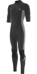 2021 Billabong Mens Absolute 2mm Back Zip GBS Short Sleeve Wetsuit W42M62 - Charcoal