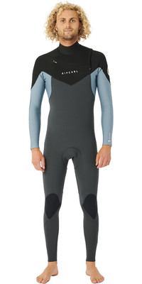 2023 Rip Curl Mens Dawn Patrol Warmth 4/3mm Chest Zip Wetsuit WSM9CM - Mineral Blue
