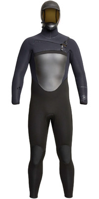 2024 Xcel Mens Drylock 5/4mm Hooded Chest Zip Wetsuit XW21MC54DH20 - Black