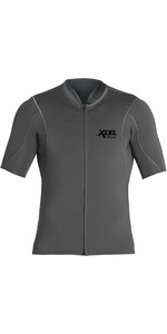 2022 Xcel Mens Axis 1mm Short Sleeve Front Zip Neoprene Top MN15NAX9 - Graphite