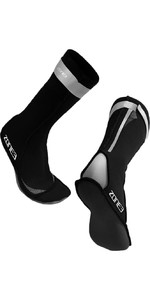 2022 Zone3 Neoprene Swimming Socks NA18UNSS1 - Black / Reflective Silver
