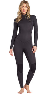 2023 Billabong Womens Launch 4/3mm Back Zip Wetsuit ABJW100158 - Black