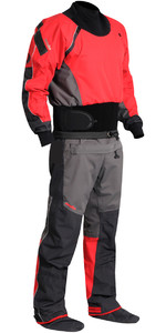 2021 Nookie Charger Kayak Drysuit Charcoal Grey Red DR10