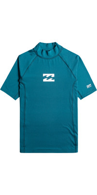 2023 Billabong Junior Boys Wave All Day Short Sleeve Rash Vest EBBWR00101 - Marine