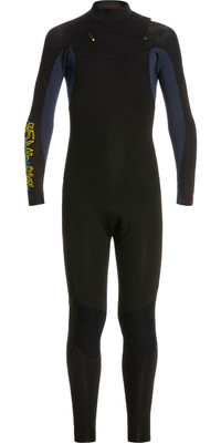 2023 Quiksilver Junior Everyday Sessions 4/3mm Chest Zip Wetsuit EQBW103102 - Black / Dark Navy