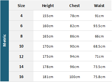 Peak Womens Wetsuits 22 0 Size Chart